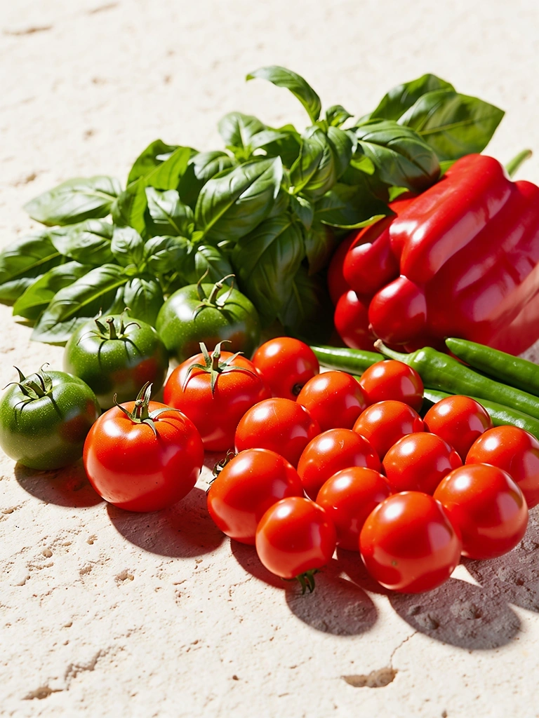 Sveže povrće na kamenoj podlozi